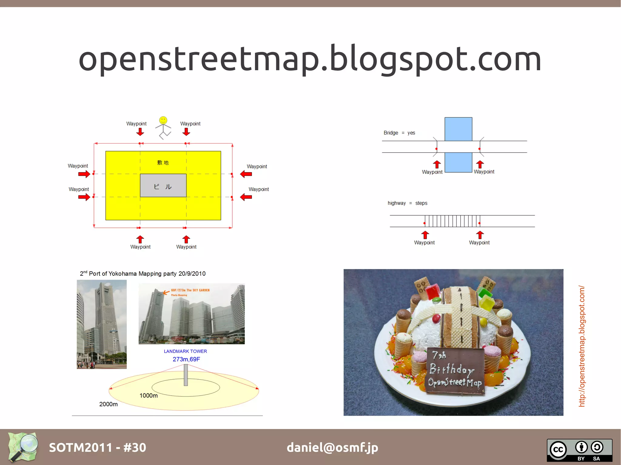 openstreetmap.blogspot.com




                                  http://openstreetmap.blogspot.com/
SOTM2011 - #30   daniel@osmf.jp
 