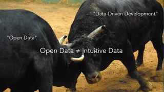 "Open Data"
"Data-Driven Development"
Open Data ≠ Intuitive Data
 