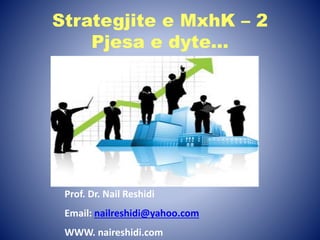 Strategjite e MxhK – 2
Pjesa e dyte…
Prof. Dr. Nail Reshidi
Email: nailreshidi@yahoo.com
WWW. naireshidi.com
 
