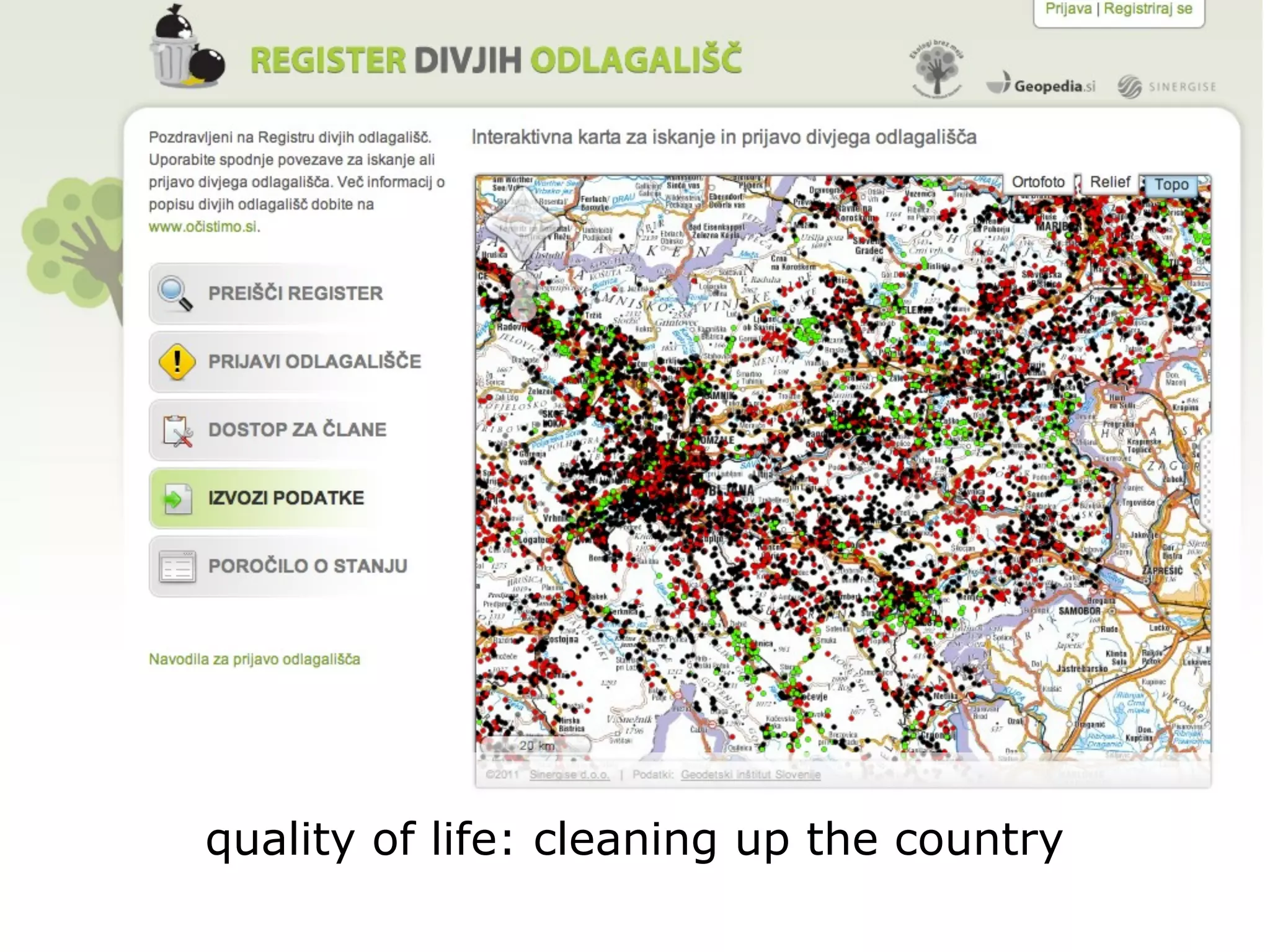 quality of life: cleaning up the country
 