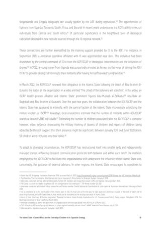 Luiated The Islamic State in Central African and the Centrality of Children in ...