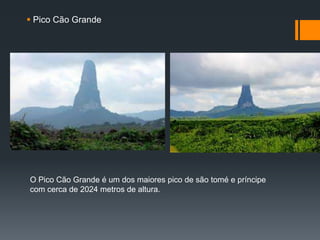  Pico Cão Grande
O Pico Cão Grande é um dos maiores pico de são tomé e príncipe
com cerca de 2024 metros de altura.
 