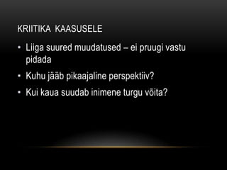 AllikadBurgelman, R. A. 2002. Strategy as vector and the inertia of co-evolutionary lock-in, Administrative Science Quarterly, 47: 325. Singh, Jitendra V. & Charles J. Lumsden (1990), "Theory and Research in Organizational Ecology," Annual Review of Sociology. 16:161-195. Zuniga-Vicente, J. A. & Vicente-Lorente, J. D. 2006. Strategic moves and organizational survival in turbulent environments: The case of Spanish banks (1983-97). Journal of Management Studies, 43(3): 485-519. Roehl, Tom; Mahoney, Joseph T. Academy of Management Review, Apr2000, Vol. 25 Issue 2, p439-441 Burgelman, R. A. 1991. Intraorganizational ecology of strategy making and organizational adaptation: Theory and field research. Organizational Science,2: 239	Theory of Social Evoultion [WWW]: http://www.ehow.com/about_5382485_theory-social-evolution.html (11.10.2010)Rillo, M. Loenguslaidid 2010