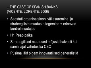 Hispaania pankade toimetulek liberaliseerimise tingimustes