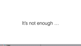 It’s not enough …
19
 