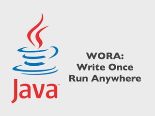 WORA:
Write Once
Run Anywhere
 