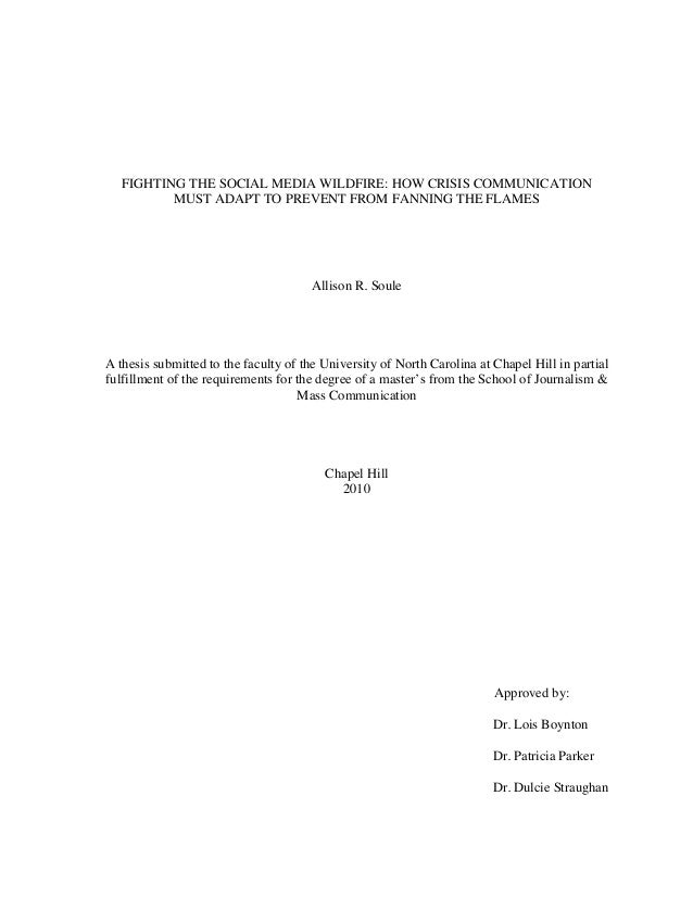 Master thesis crisis management