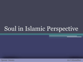 Soul in Islamic Perspective
 