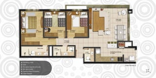 Estar/Jantar
                                                                                                                  A=24.00m2




                            Suíte                Dormitório 2                Dormitório 1
                            A=16.80m2            A=8.30m2                    A=8.30m2




                                                                Circulação
                                                                A=2.20m2




                               Banho Suíte   Banho
                                             A=3.10m2
                                                                                            Lavabo     Cozinha/Área de Serviço
                                                                                            A=2.05m2   A=9.20m2




3 Dormitórios (1 Suíte)
Lavabo
                                                                                                                                 PLANTA TIPO FINAL 02
Churrasqueira (opção de Lareira a gás)
Split: espera completa
8 opções de Plantas Personalizadas




                                                                                                                                                        N
2 vagas de garagem
 