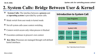 System Calls for Controlling Process Context in UNIX File System | PPTX