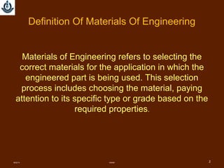 Material Science And Engineering | PPT