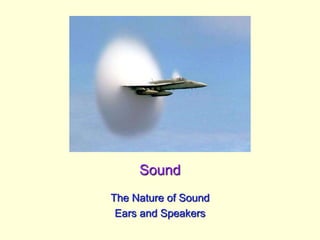 Sound
The Nature of Sound
Ears and Speakers
 