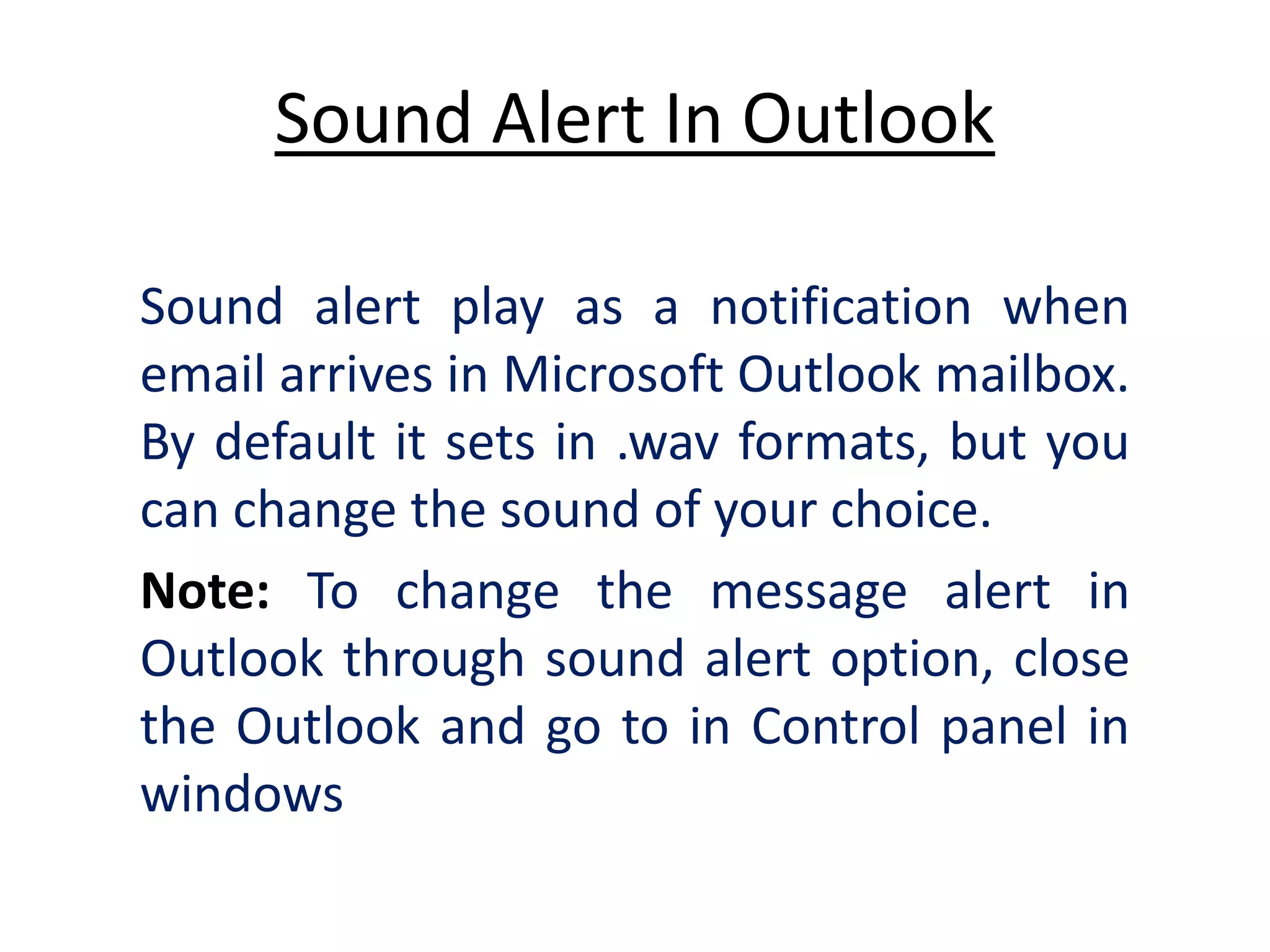 Sound alert | PPTX