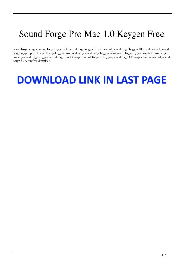Sony Sound Forge 7 Free Download With Crack