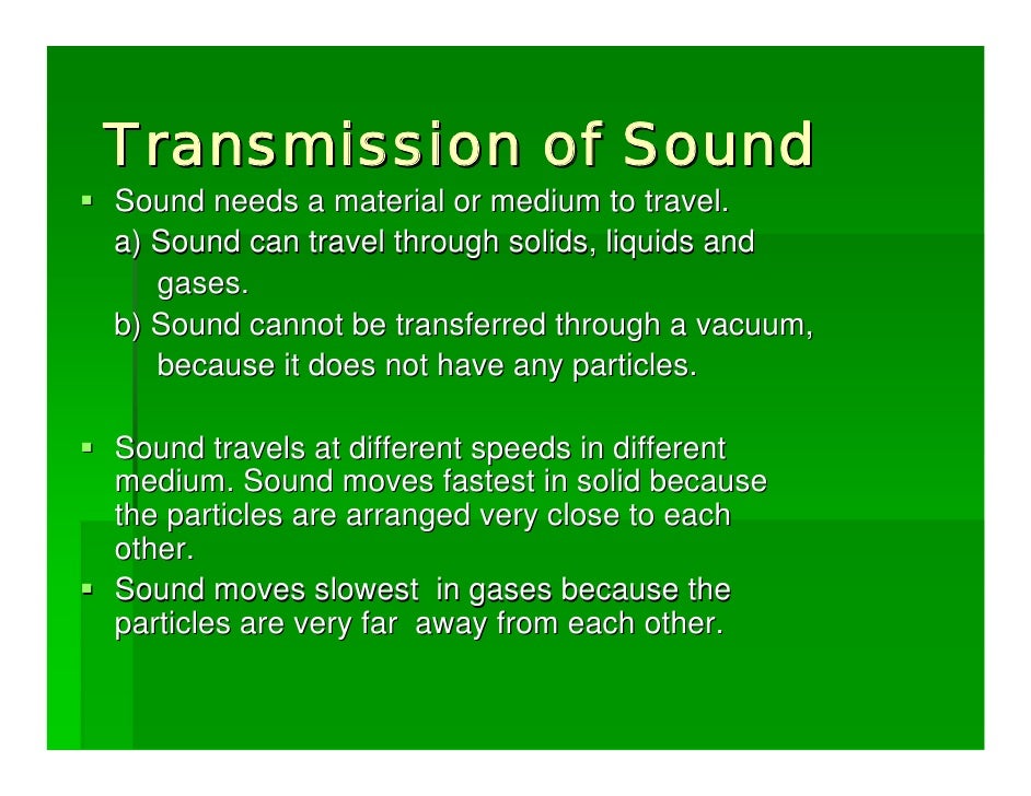 Sound and hearing