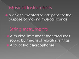 Sound and Musical Instruments | PPTX