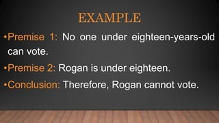 Logic Philosophy Sound and unsound argument | PPTX