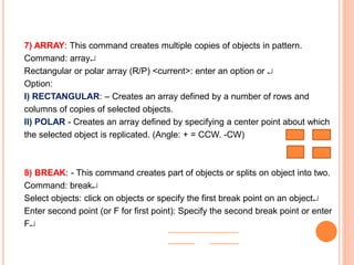 array command in autocad | rectangular array | path... my ppt for autocad &autocad electrical | PPTX