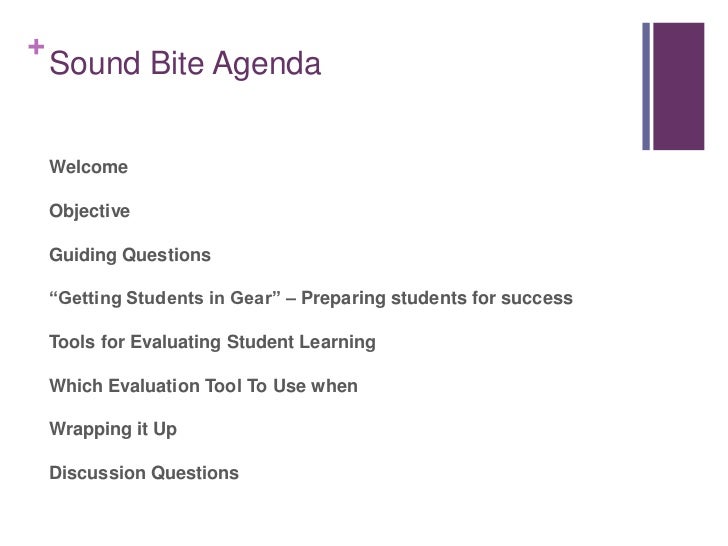 Sound bite presentation