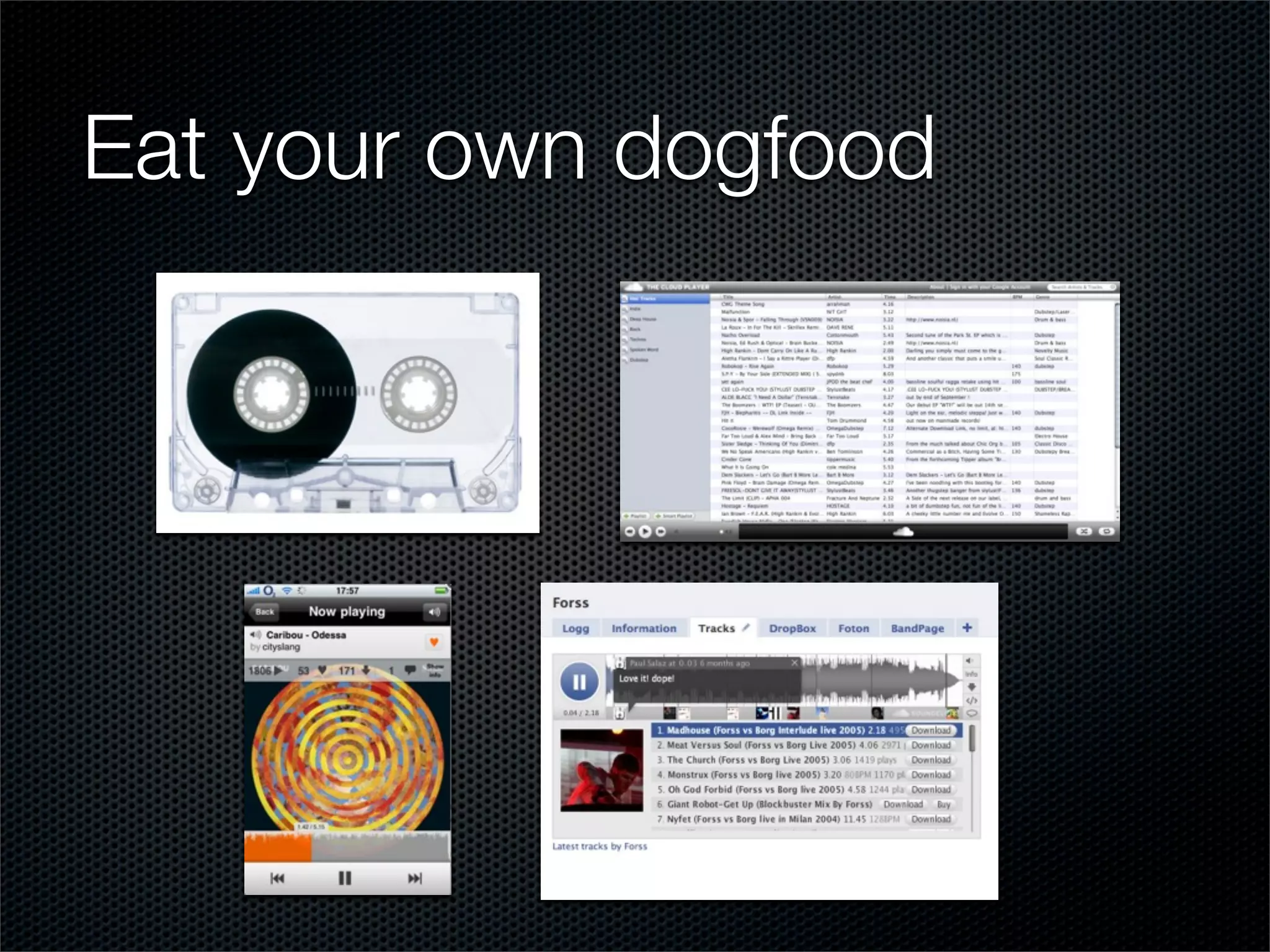 Eat your own dogfood
 