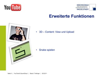 GrundfunktionenKonto erstellenVideos suchenVideos hochladenVideos beschreibenVideos einbettenChannel erstellen Channel anpassenChannels abbonierenPlaylist erstellenVideos maximierenVideos likenVideos kommentierenEmpfohlene Videos