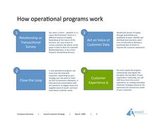 Sound Customer Strategy