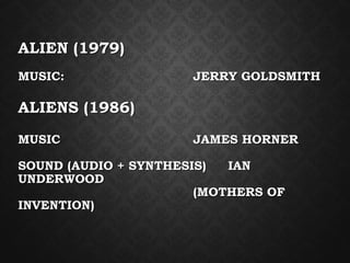 Alien Invention Sound design lecture | PDF