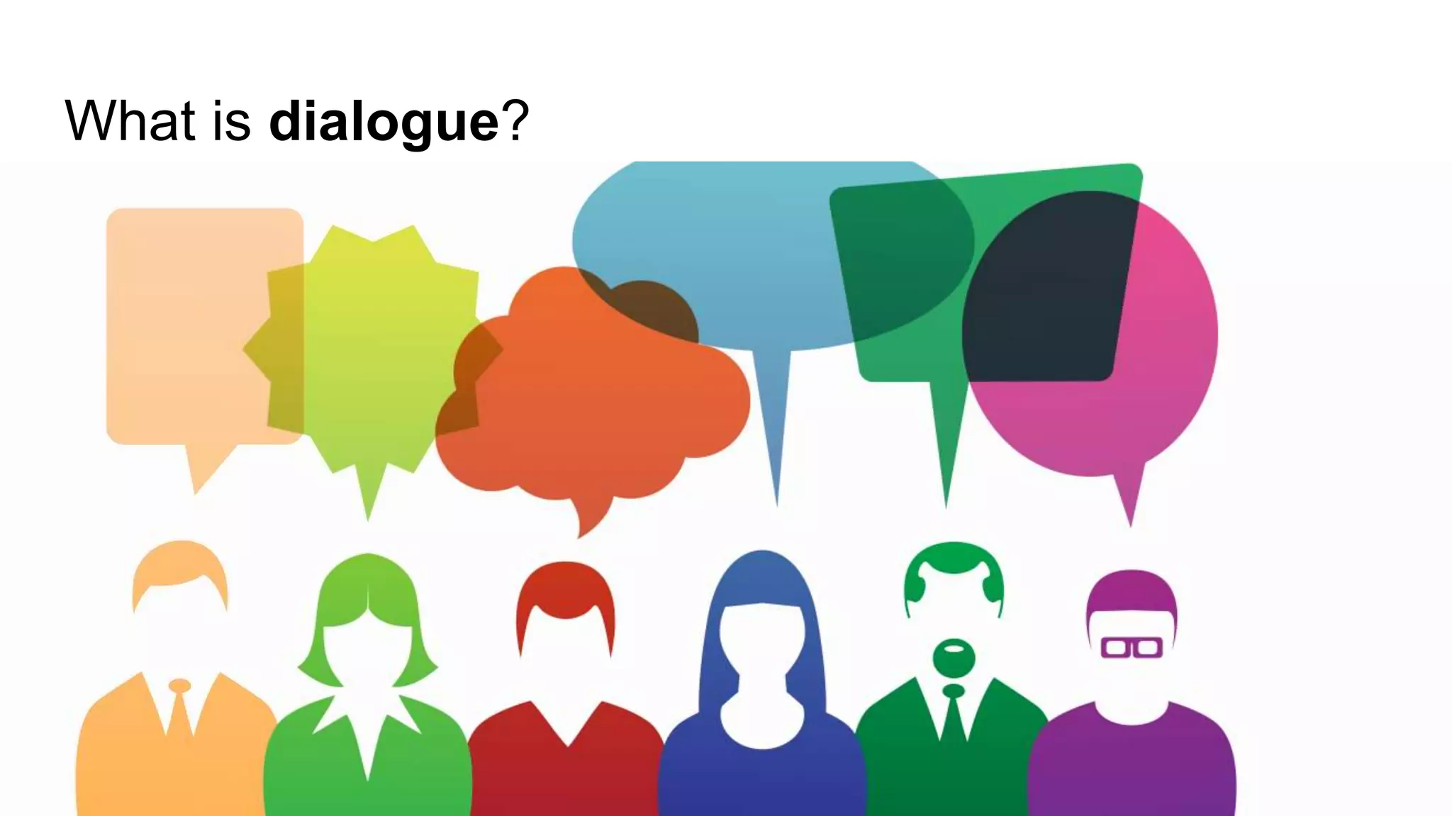 What is dialogue?
 