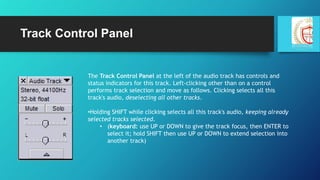 Sound editing with adacity | PPT