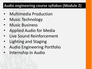 Sound Engineering Topics Sound engineering | PPTX