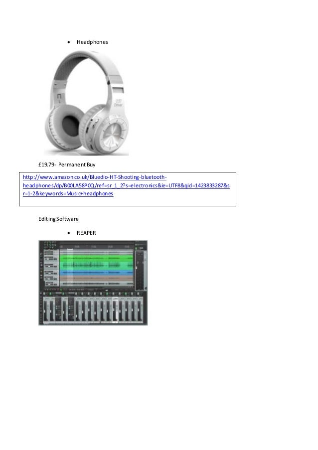 Sound equipment list
