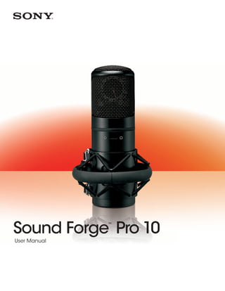 Sound Forge Pro 10
              ™




User Manual
 
