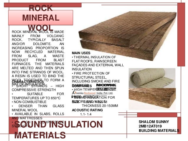 Sound insulation materials