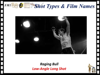 Shot Types & Film Names




    Raging Bull
Low-Angle Long Shot
 