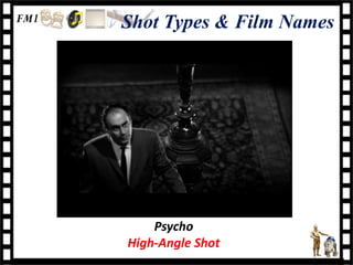 Shot Types & Film Names




    Psycho
High-Angle Shot
 