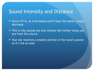 Sample Sound Intensity Level Over Distance Graphs Sound levels | PPT