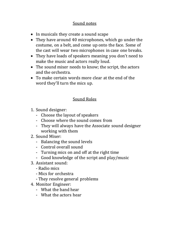 Sound notes | PDF