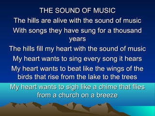 Songs and lyrics - sing with us like in The Sound of Music ♬♬