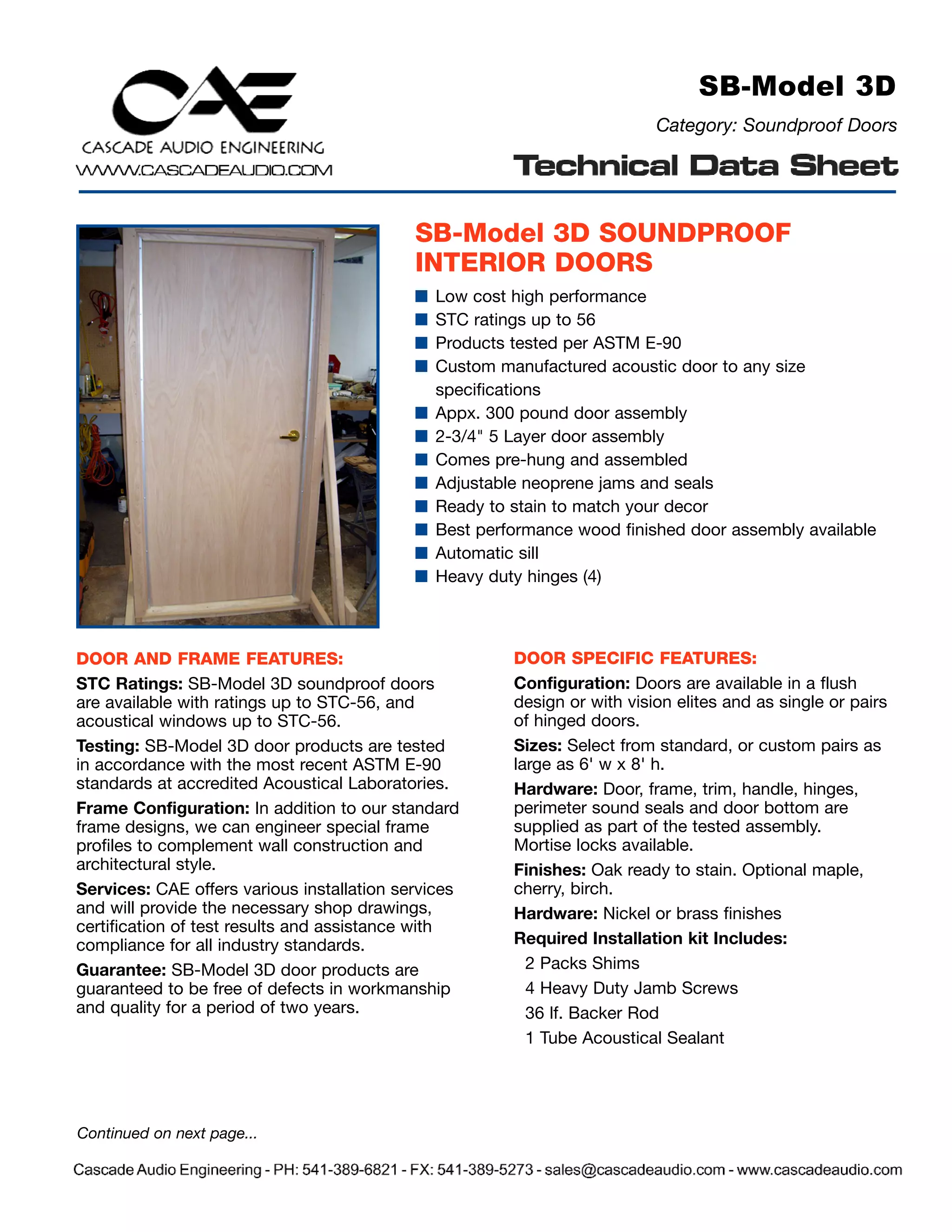 Soundproof Interior Doors | PDF