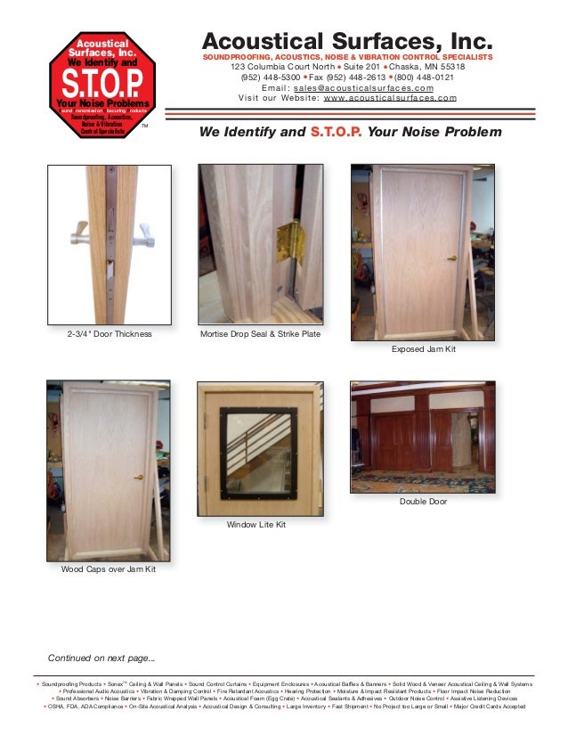 Soundproof Interior Exterior Doors