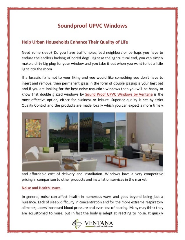 Soundproof Upvc Windows