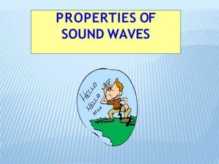 PROPERTIES OF
SOUND WAVES
 