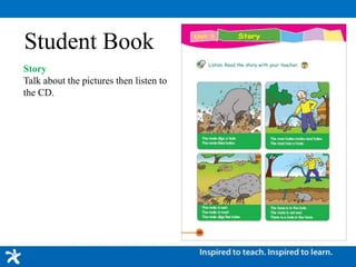 Student Book
Story
Talk about the pictures then listen to
the CD.
 