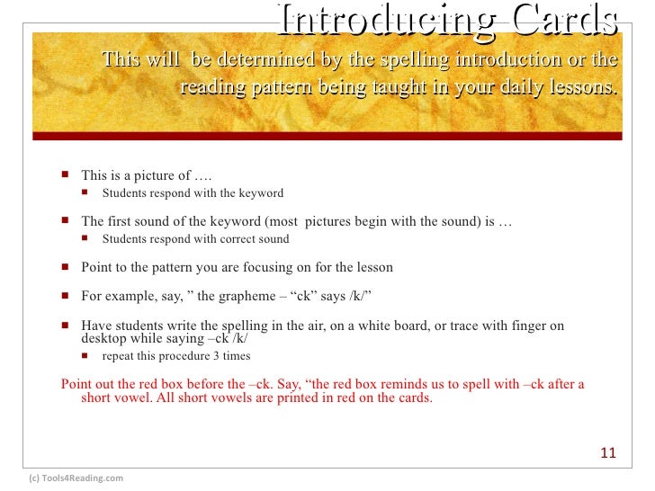 Sound Spelling Cards