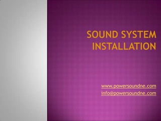 Sound System Installer Sound system installation | PPTX