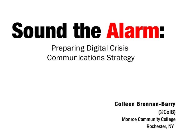 sound the alarm preparing digital crisis communication strategy rev crisis communication strategy