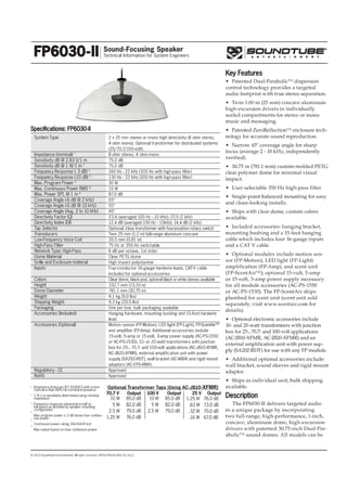 SoundTube - Sound focusing speaker FP6030-II