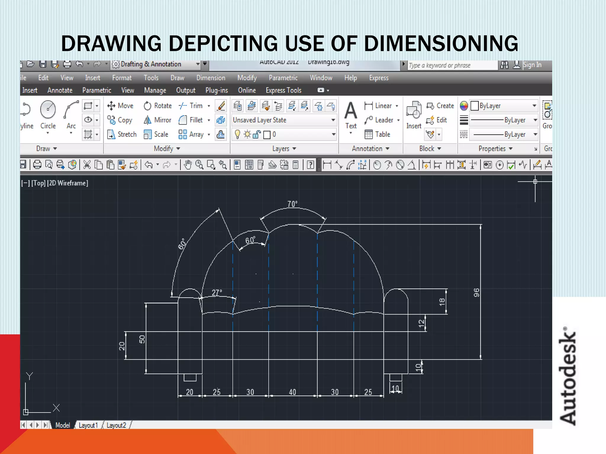 DRAWING DEPICTING USE OF DIMENSIONING
 
