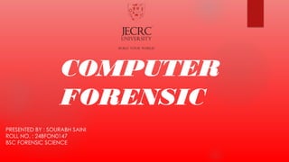 ppt on computer forensic concept and types | PPTX