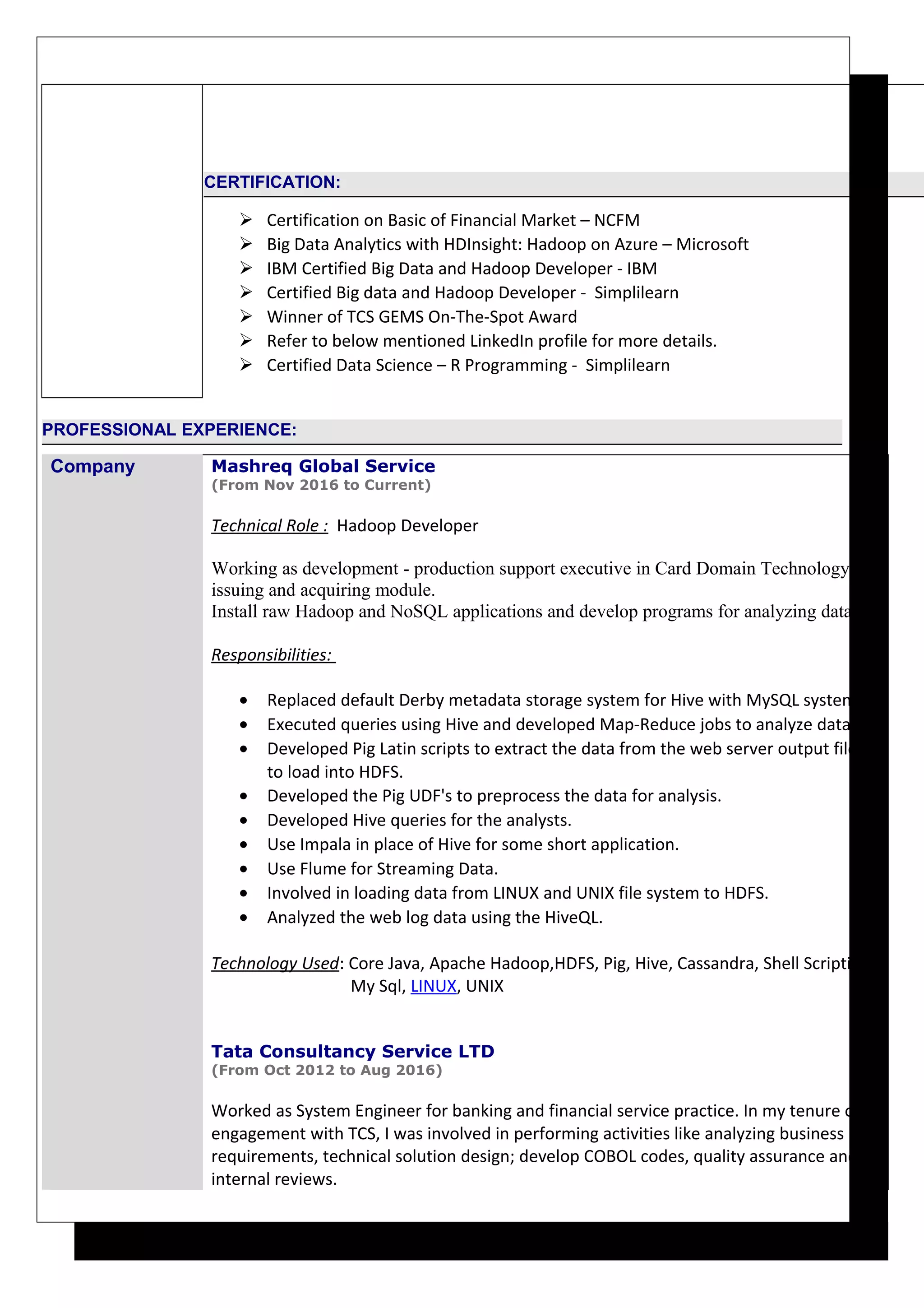 Sourav banerjee resume | PDF
